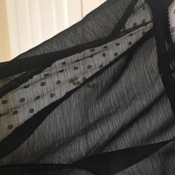 DOLLHOUSE 3/4 SLEEVE SHEER BLOUSE TOP - Picture 3 of 6